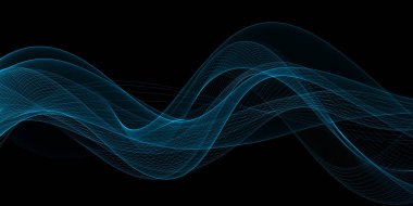 Güzel renk açık lacivert dalga tasarımı