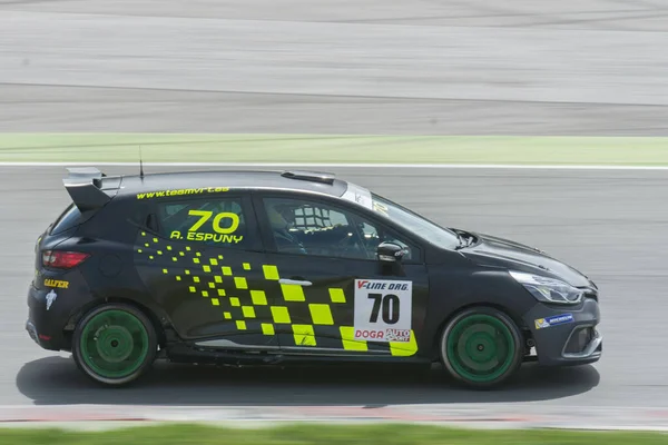 Carro Corrida Pista Asfalto Renault Clio — Fotografia de Stock