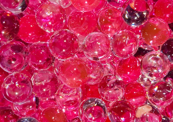 Closeup Many Transparent Pink Bright Balls — Stock Photo, Image