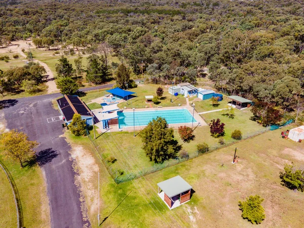 Antenn Utsikt Över Den Vackra Grönska Emmaville Australien Med Hus — Stockfoto