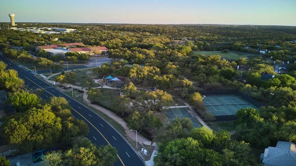 Una Vista Aérea Barrio Rural Soleado —  Fotos de Stock