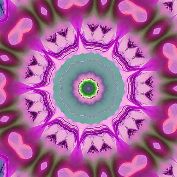 Геометричні Квіти Бугенвіля Яскраво Рожевому Калейдоскопі Абстрактна Концепція Красива Суміш — стокове фото