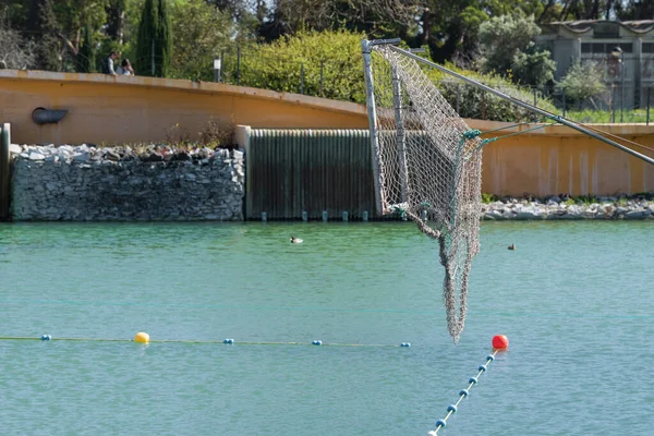 Water Football Net Jamor Game Recreation Space Lisbon — Stock Photo, Image