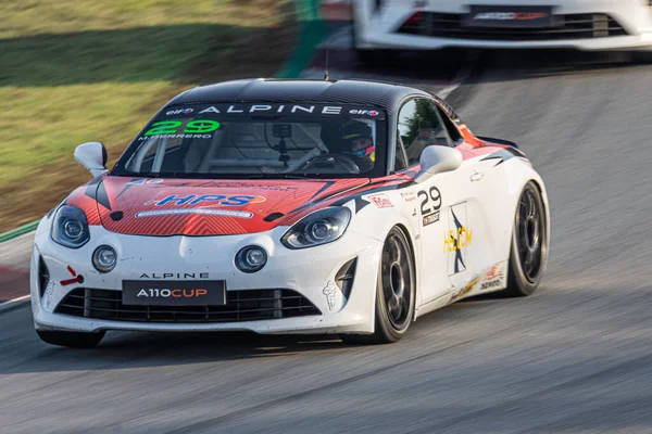 Carro Corrida Francês Pista Taça Alpine A110 — Fotografia de Stock