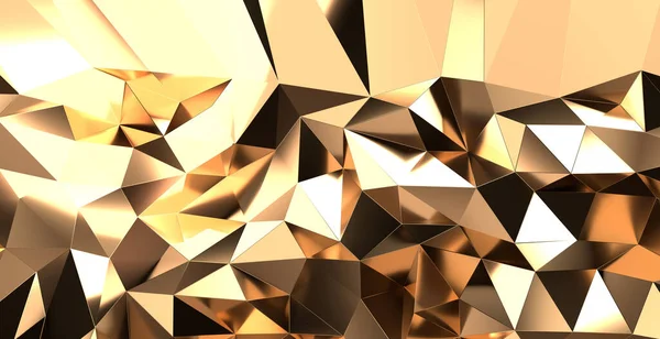 Gold Polygon Geometric Abstract Background — Stock Photo, Image