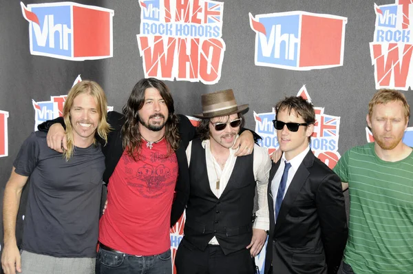 Membros Banda Rock Foo Fighters Tapete Vermelho Westwood Los Angeles — Fotografia de Stock