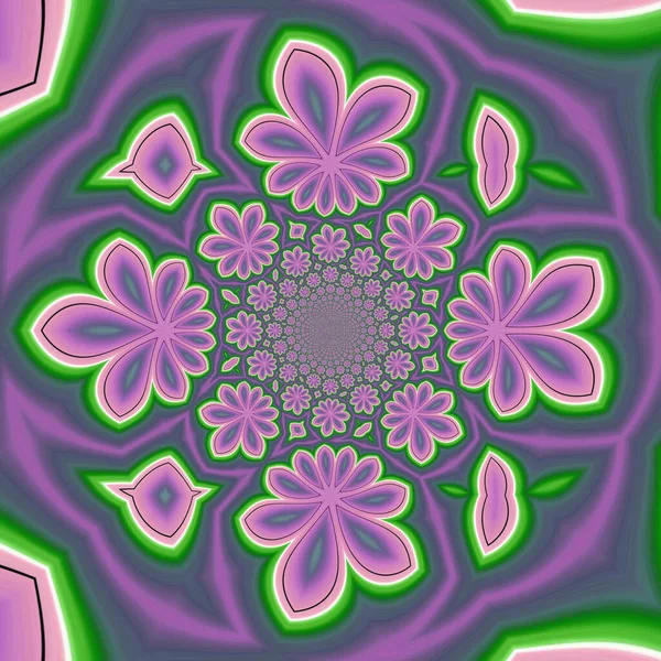 Geometric Bougainvillea Flowers Bright Pink Kaleidoscope Abstract Concept Beautiful Pattern — Stock Photo, Image