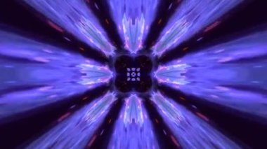 Renkli fraktal desen hareketleriyle soyut bir döngü animasyonu