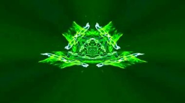 Renkli fraktal desen hareketleriyle soyut bir döngü animasyonu