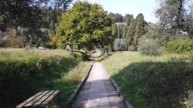 Fiesole Roma amfi tiyatrosu ve hamamları