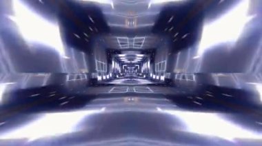 Renkli fraktal desen hareketleriyle soyut bir döngü animasyonu