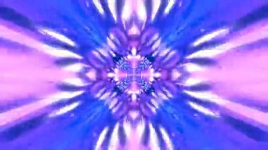 Renkli fraktal desen hareketleriyle soyut bir döngü animasyonu