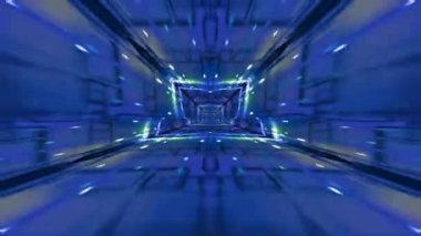 Renkli fraktal desen hareketleriyle soyut bir döngü animasyonu