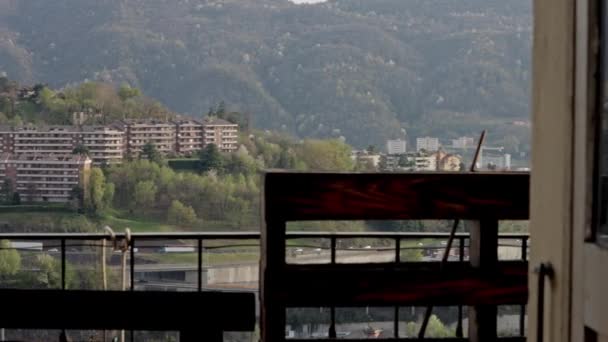 Avlägsen Bild Bilar Trafik Motorvägen Chiasso Schweiz — Stockvideo