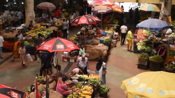 Footage Indian Fruit Vegetable Vendors Selling Product Locals Local Markets — Stock Video