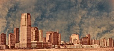 Birleşik Devletler 'de Jersey City' nin güzel bir manzarası