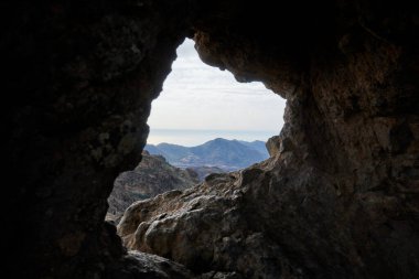 İspanya, Gran Canaria 'daki mağaradan bir görüntü.
