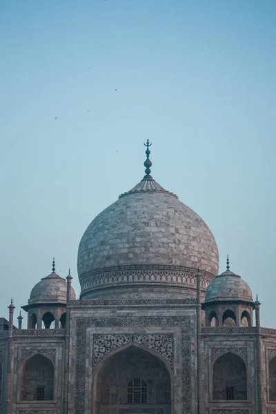 Ett Porträtt Taj Mahal Mausoleum Agra Indien — Stockfoto