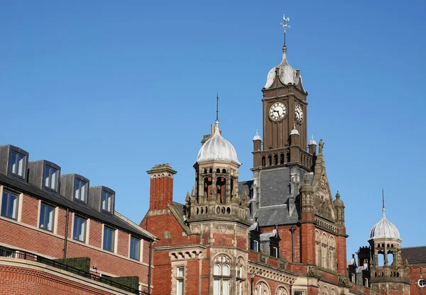 Een Lage Hoek Van Klokkentoren Top Van Historische York Selby — Stockfoto