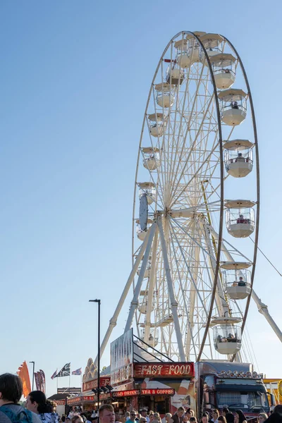 Big Wheel Funfair Βόλτα Βράδυ Φως — Φωτογραφία Αρχείου