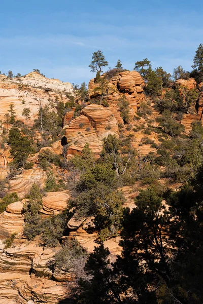 Utah Taki Carmel Dağı Nın Manzaralı Karayolu Boyunca Güzel Kaya — Stok fotoğraf