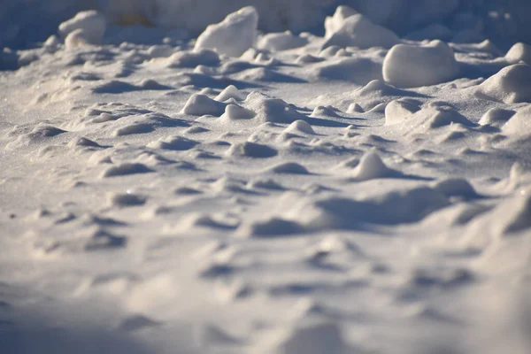 Close Piso Livre Coberto Neve — Fotografia de Stock