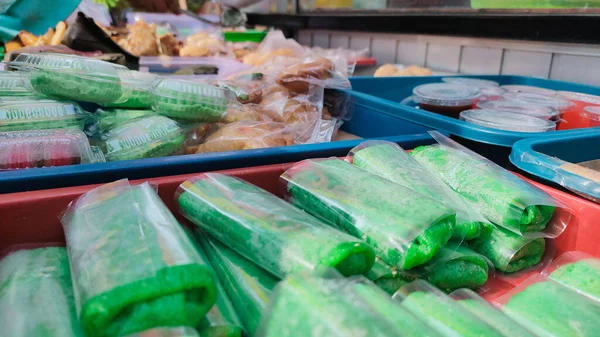 Indonéz Hagyományos Snack Helyi Piacon — Stock Fotó