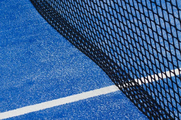 Netting Blue Artificial Grass Paddle Tennis Court — Zdjęcie stockowe