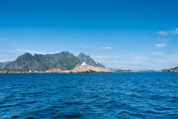 Μια Όμορφη Θέα Των Νησιών Lofoten Στη Νορβηγία — Φωτογραφία Αρχείου