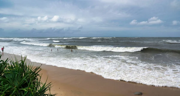 Céu Nublado Sobre Mar Capturado Moffat Beach Sunshine Coast Queensland — Fotografia de Stock