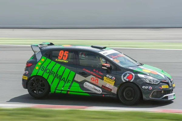 Coche Carreras Pista Asfalto Renault Clio —  Fotos de Stock