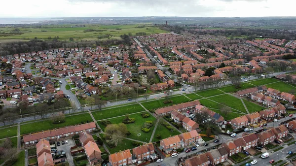 Aerial View Rural Neighborhood Similar Houses — Stock Photo, Image