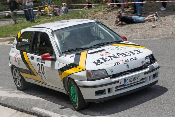 Racing Car Asphalt Rally Renault Clio — Stock Photo, Image