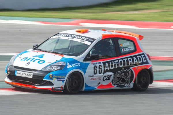 Carro Corrida Pista Asfalto Renault Clio — Fotografia de Stock