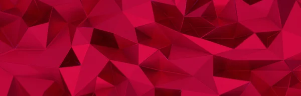 抽象洋红晶体背景的三维绘制 — 图库照片