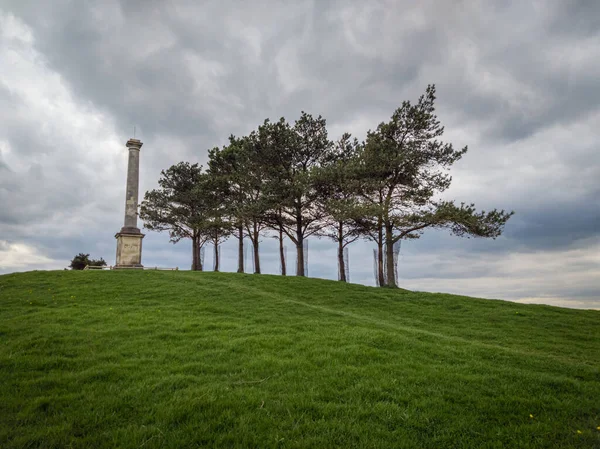Montgomery Powys Galler Deki Kasvetli Bir Savaş Anıtının Manzarası — Stok fotoğraf