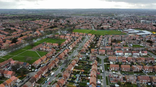 Aerial View Rural Neighborhood Similar Houses — Stock Photo, Image