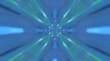 Renkli fraktal desen hareketleriyle soyut bir döngü animasyonu