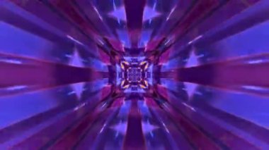 Renkli fraktal desen hareketleriyle soyut bir döngü animasyonu