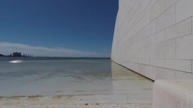 Lizbon 'daki Champalimaud Vakfı' nın HD binasının mimarisi hakkında bir ayrıntı.