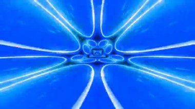 Renkli fraktal desen hareketleriyle soyut bir döngü animasyonu