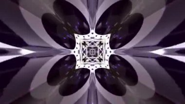 Renkli fraktal desen hareketleriyle soyut bir döngü animasyonu