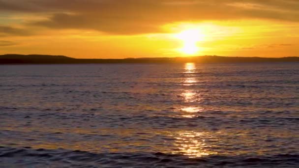 Beautiful View Seascape Sunset — Stock Video