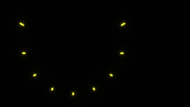 Eine Grafische Gelb Abstrakte Stilisierte Starburst Animation Bewegung Auf Schwarzem — Stockvideo