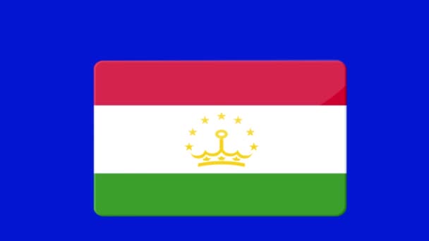 화면을 타지키스탄의 국기의 아이콘 — 비디오