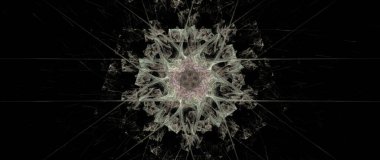 Dijital Oluşturulmuş Güzel Simetrik Dönen Fraktal Dinamik Enerji Hatları ve Pürüzsüz Renkler