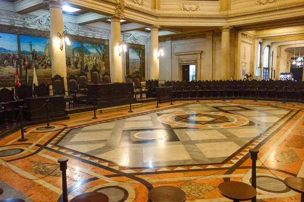 Vista Interna Dell Edificio Del Museo Del Caffè Santos Brasile — Foto Stock