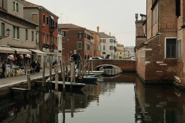 Beau Paysage Port Par Une Journée Sombre — Photo