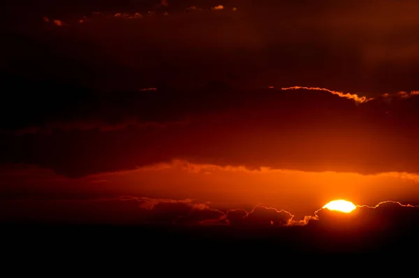 Pôr Sol Oceano Atlântico Tenerife Ilha Canária Espanha — Fotografia de Stock