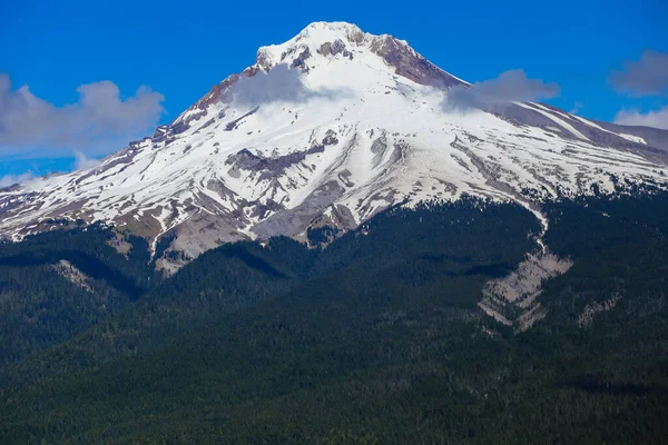 美国俄勒冈州胡德山国家森林的风景雪山胡德山 — 图库照片